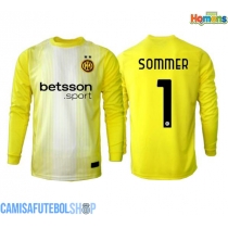 Camisa de time de futebol Inter Milan Yann Sommer #1 Goleiro Replicas 2º Equipamento 2025-26 Manga Comprida